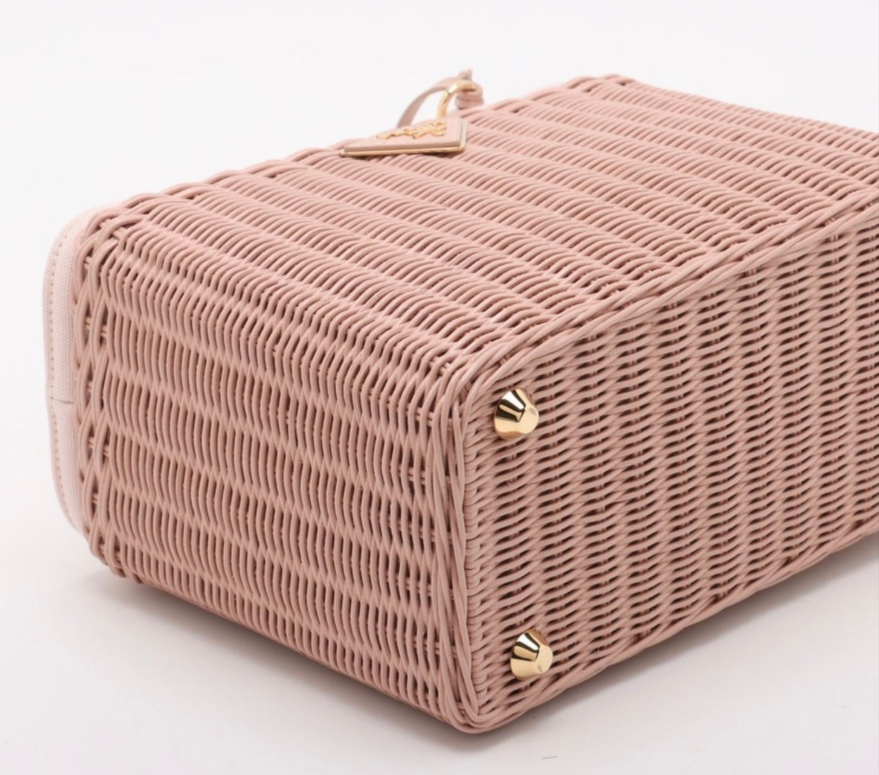 Prada Pink Wicker Tote Bag with Shoulder Strap | Brand New with COA & Prada Card