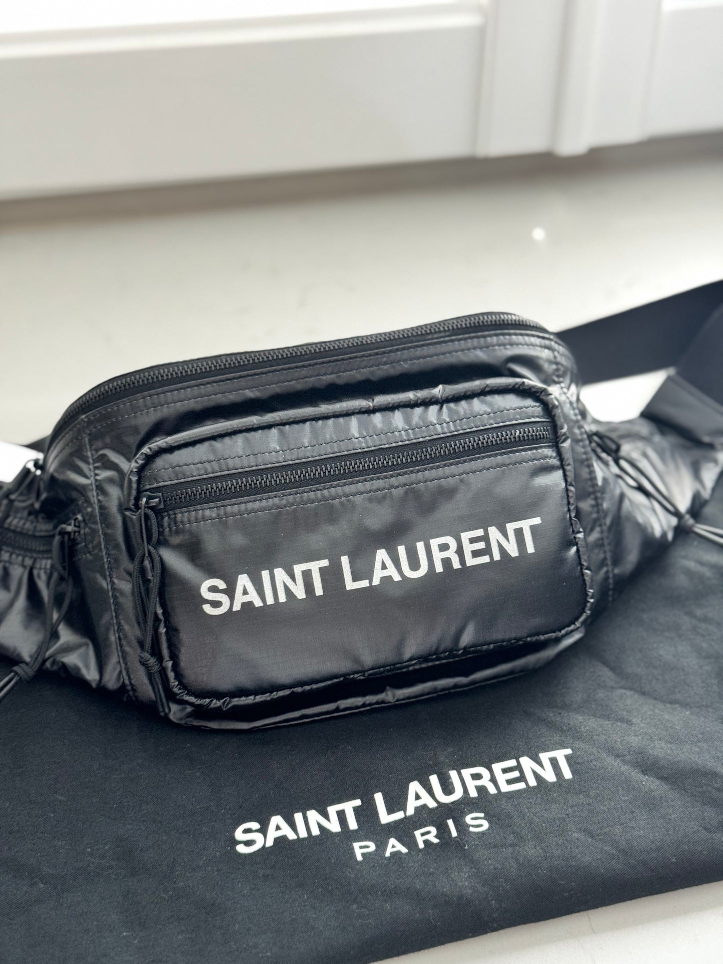 Saint Laurent Nylon Logo Belt Bag/Bumbag (New)