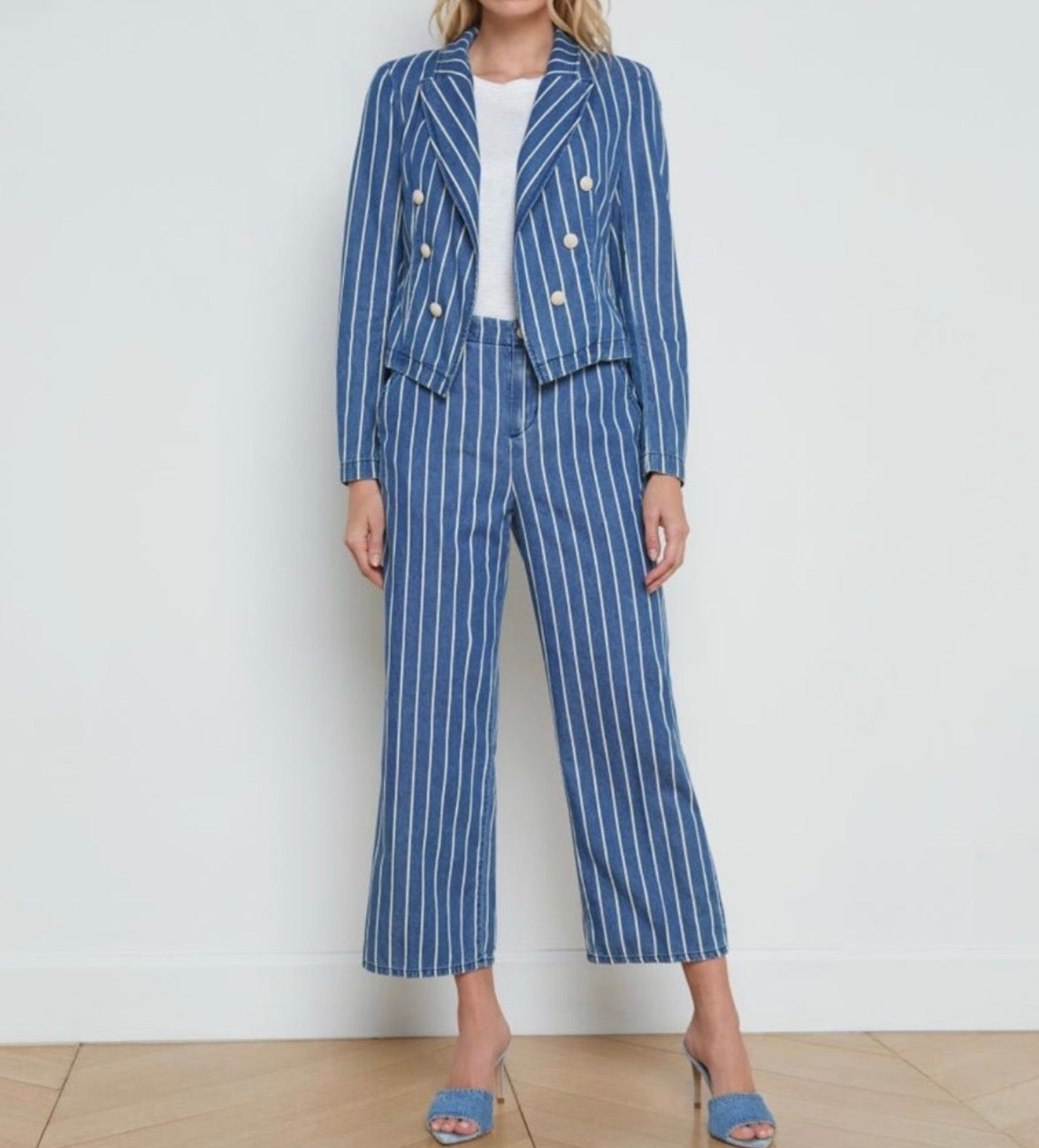 L’Agence Striped Trousers Size: 33 (New)