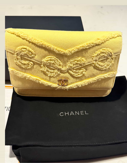 CHANEL Coco Yellow Wallet on Chain (WOC) Pre-Loved