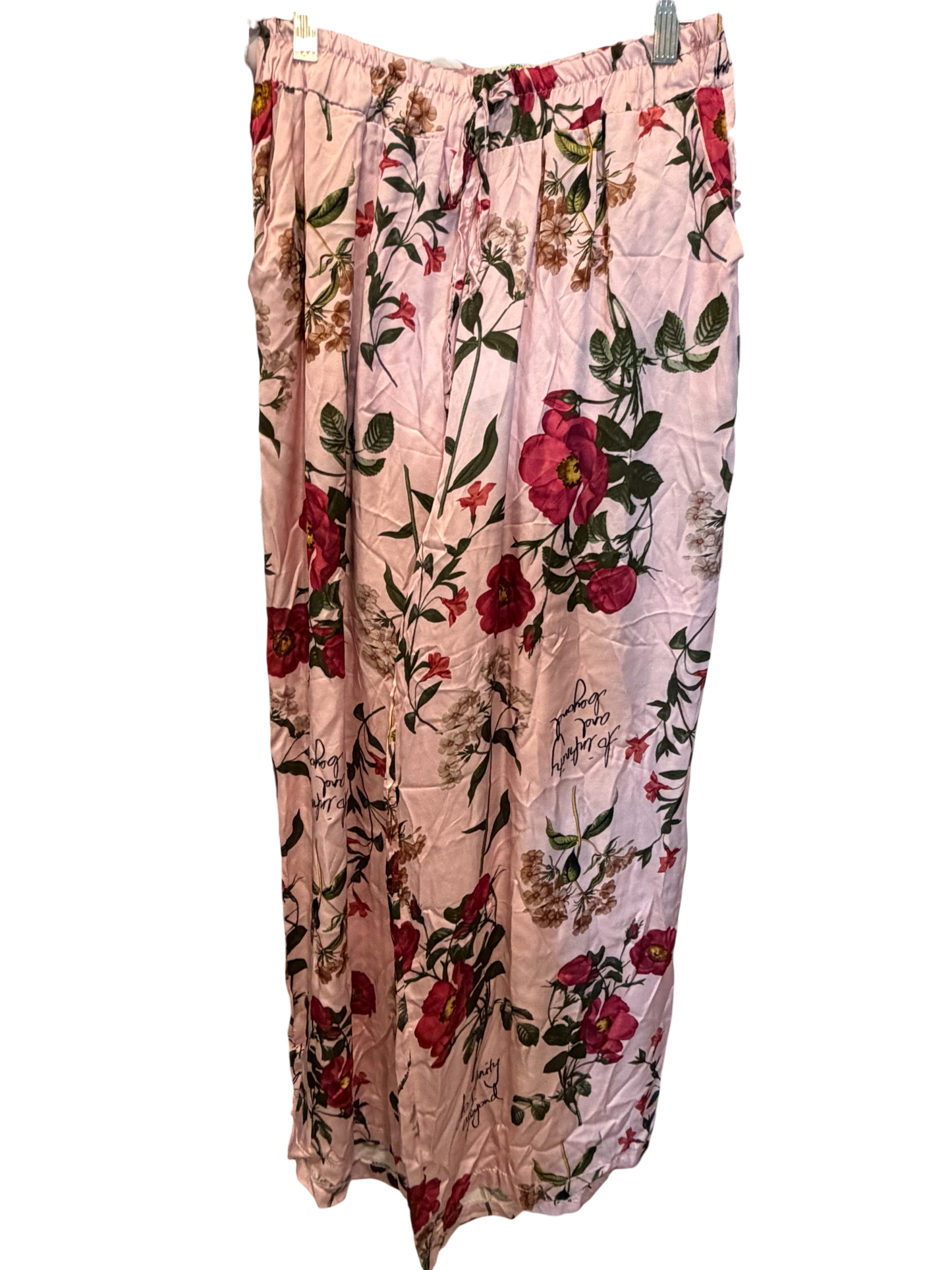 Lola Pink Floral Tank & Pants Viscose | Silk Set