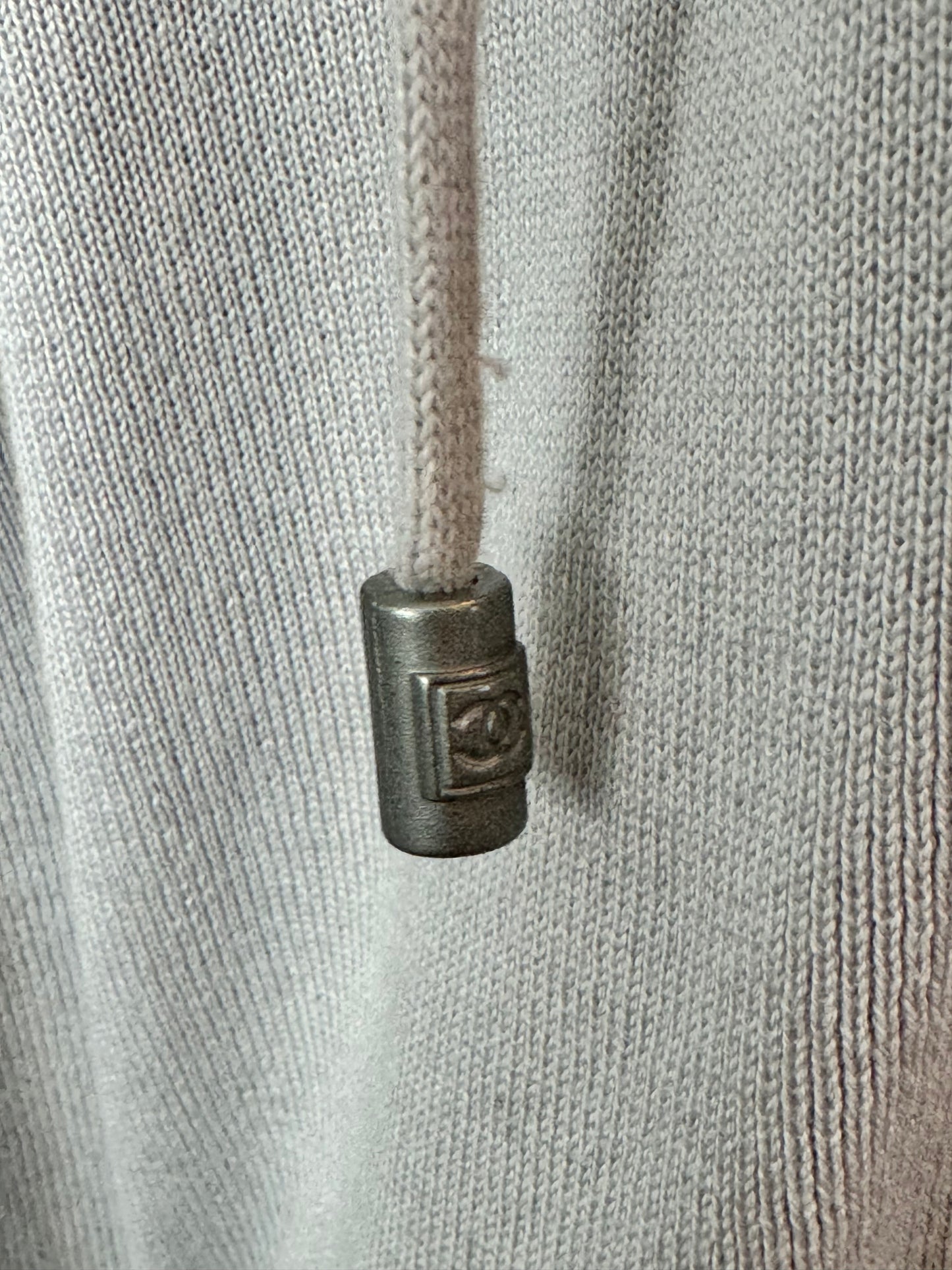 Chanel 04P Sport Line Gray Zip Up Hoodie - Size: 34