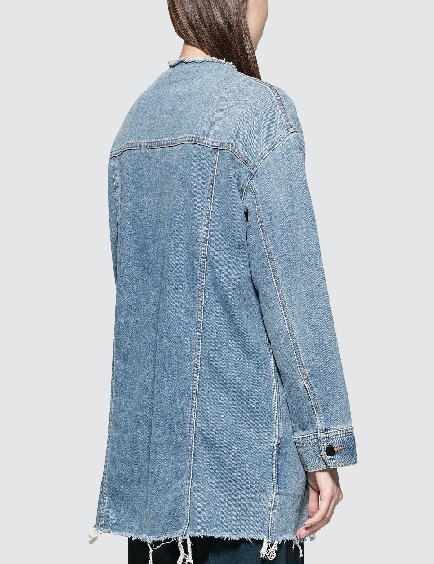 Alexander Wang Denim x Alexander Wang Haze Oversized Distressed Denim Jacket Size: M (Pre Loved)