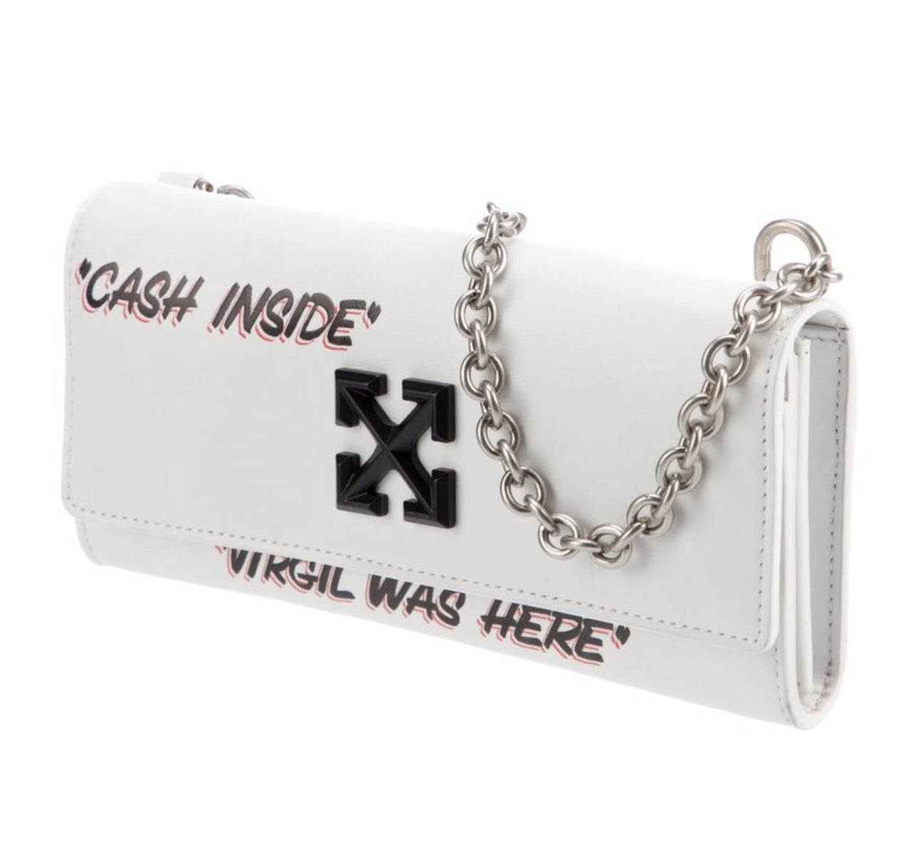 OFF WHITE Jitney Wallet On Chain Quote (Like New)