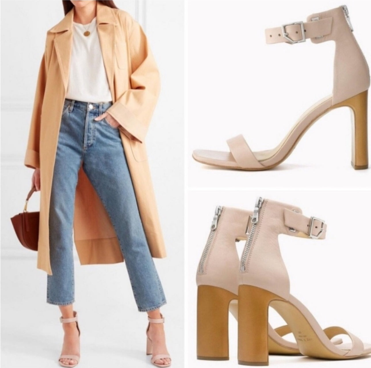 RAG & BONE Ellis Sandal in Nude (New) Size: 37.5