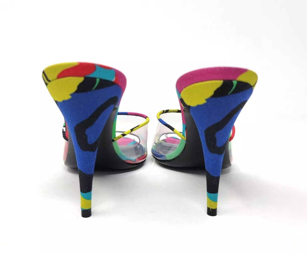 Saint Laurent - Lolita Flower Print PVC Heels Size: 7.5 (New)