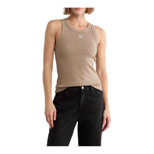 Off-White Women’s Ribbed Tank Top – Size Small – New Without Tags