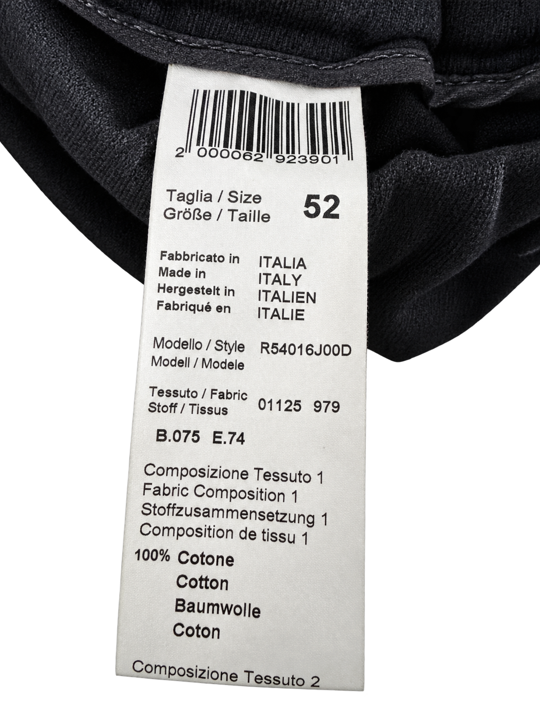Peserico Charcoal Gray Cotton Cargo Sweatpants – Size: 50 & 52 | NWT