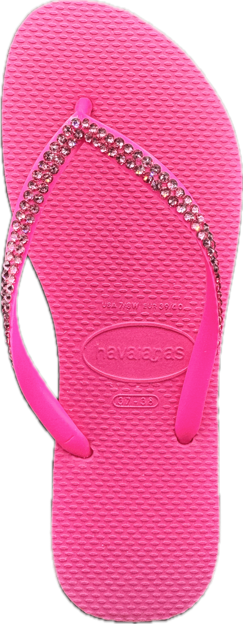 Slim Hollywood Rose Flip Flops | Rose Crystals