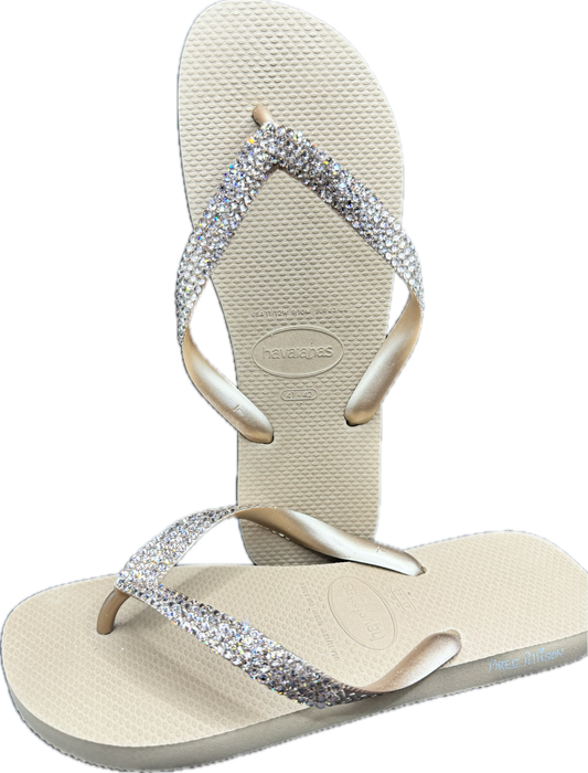 Top Rose Gold Flip Flops | Vintage Rose Crystals