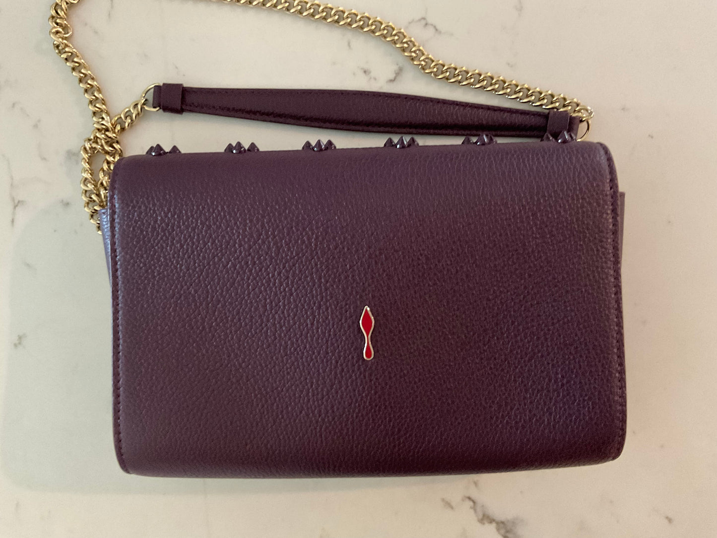 CHRISTIAN LOUBOUTIN Paloma Loubinthesky Spike Wallet on Chain w/ Tags (New)