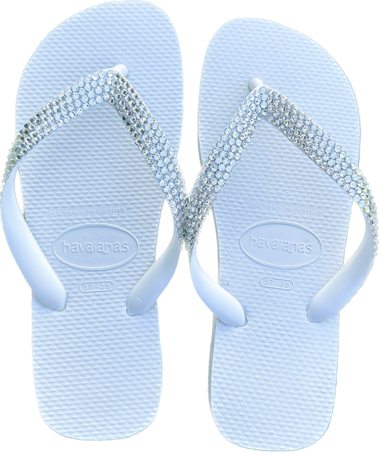 Top White Flip Flops | Crystal Crystals